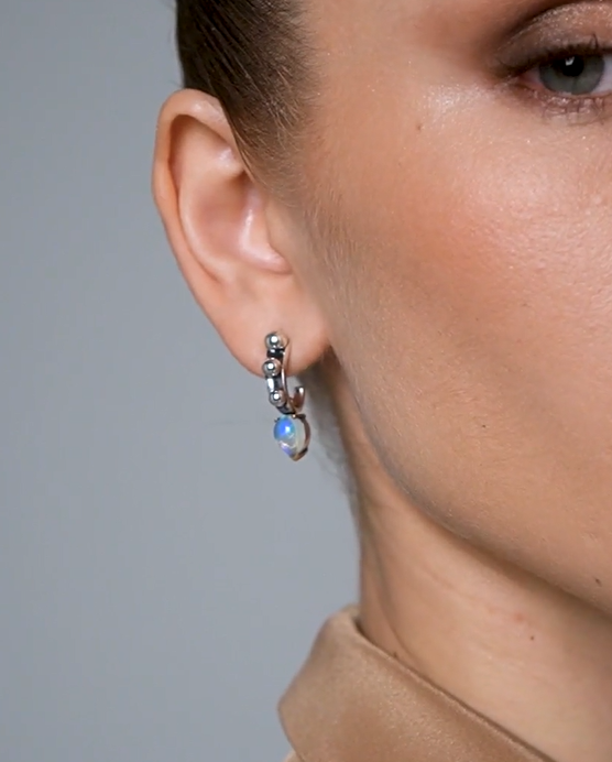 Серьги из серебра с камнем опал | Ювелирные украшения Sarkissian - фото 6 d