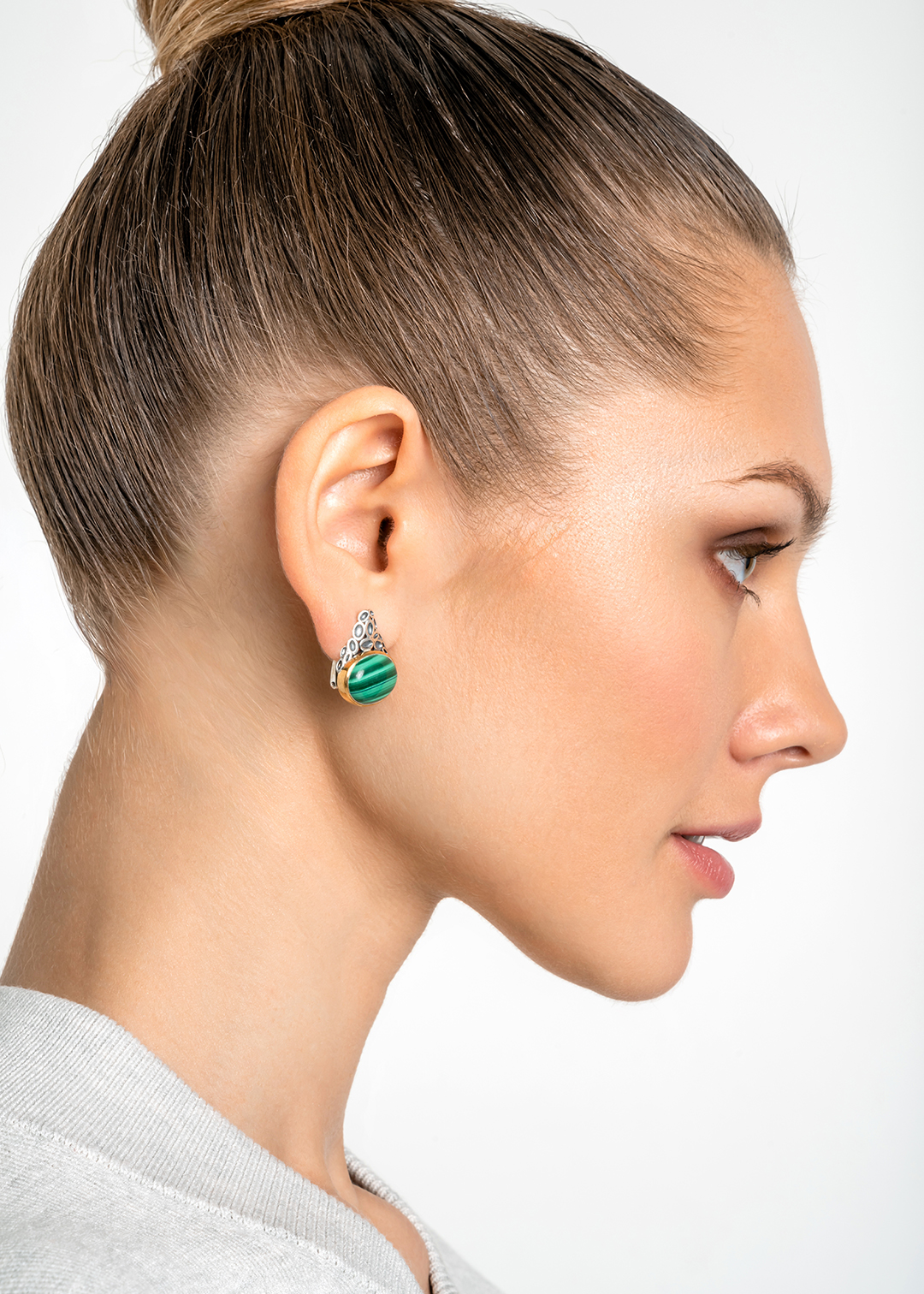 Серьги с малахитом из серебра | Ювелирные украшения Sarkissian - фото 9