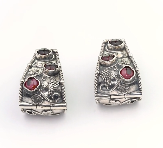 Серьги с гранатом из серебра | Ювелирные украшения Sarkissian - фото 5 d