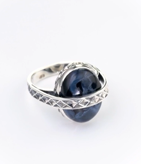 Кольцо из серебра с камнем питерсит | Ювелирные украшения Sarkissian - фото 4 d