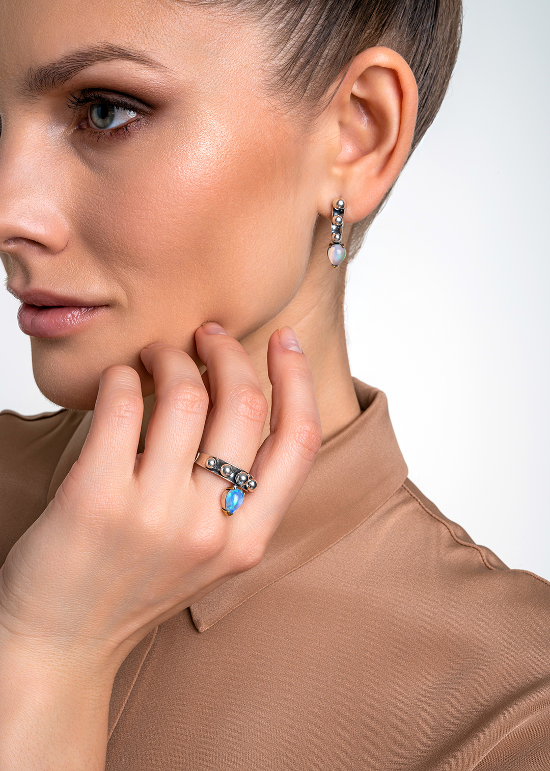 Серьги из серебра с камнем опал | Ювелирные украшения Sarkissian - фото 10