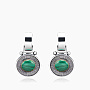 Серебряные серьги «Малахитовый Взор» | Ювелирные украшения Sarkissian - фото 1