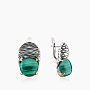 Серьги с малахитом из серебра | Ювелирные украшения Sarkissian - фото 1
