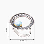 Кольцо из серебра с камнем ларимар | Ювелирные украшения Sarkissian - фото 4