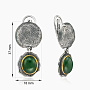 Серьги из серебра с камнем нефрит | Ювелирные украшения Sarkissian - фото 2