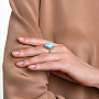 Кольцо из серебра с камнем ларимар | Ювелирные украшения Sarkissian - фото 3