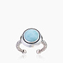 Кольцо из серебра с камнем ларимар | Ювелирные украшения Sarkissian - фото 8