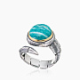 Кольцо из серебра с камнем амазонит | Ювелирные украшения Sarkissian - фото 1