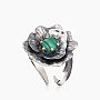Кольцо из серебра с камнем малахит | Ювелирные украшения Sarkissian - фото 1
