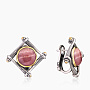 Серьги из серебра с камнем родохрозит | Ювелирные украшения Sarkissian - фото 1