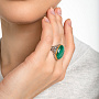 Кольцо из серебра с камнем малахит | Ювелирные украшения Sarkissian - фото 3