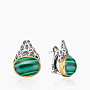 Серьги с малахитом из серебра | Ювелирные украшения Sarkissian - фото 1