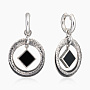 Серьги из серебра с камнем оникс | Ювелирные украшения Sarkissian - фото 1