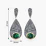 Серебряные серьги «Волшебный Малахит» | Ювелирные украшения Sarkissian - фото 4