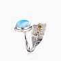 Кольцо из серебра с камнем ларимар | Ювелирные украшения Sarkissian - фото 3