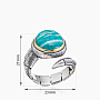 Кольцо из серебра с камнем амазонит | Ювелирные украшения Sarkissian - фото 5