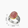 Кольцо из серебра с камнем родохрозит | Ювелирные украшения Sarkissian - фото 4