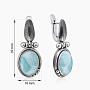 Серьги из серебра с камнем ларимар | Ювелирные украшения Sarkissian - фото 2