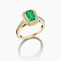 Кольцо из золота с бриллиантами и изумрудом | Ювелирные украшения Sarkissian - фото 3