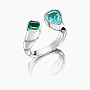 Кольцо из белого золота с изумрудом и турмалином параиба | Ювелирные украшения Sarkissian - фото 3