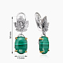 Серьги с малахитом из серебра | Ювелирные украшения Sarkissian - фото 8