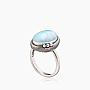 Кольцо из серебра с камнем ларимар | Ювелирные украшения Sarkissian - фото 1
