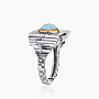 Кольцо из серебра с камнем ларимар | Ювелирные украшения Sarkissian - фото 3