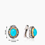 Серьги из серебра с камнем бирюза | Ювелирные украшения Sarkissian - фото 8