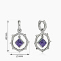 Cеребряные серьги с чароитом | Ювелирные украшения Sarkissian - фото 2