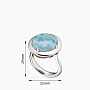 Кольцо из серебра с камнем ларимар | Ювелирные украшения Sarkissian - фото 10