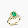 Кольцо из золота с бриллиантами и изумрудом | Ювелирные украшения Sarkissian - фото 1