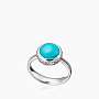 Кольцо из серебра с камнем бирюза | Ювелирные украшения Sarkissian - фото 1