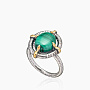 Кольцо из серебра с камнем малахит | Ювелирные украшения Sarkissian - фото 1
