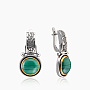 Серьги с малахитом из серебра | Ювелирные украшения Sarkissian - фото 1