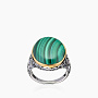 Кольцо из серебра с камнем малахит | Ювелирные украшения Sarkissian - фото 7